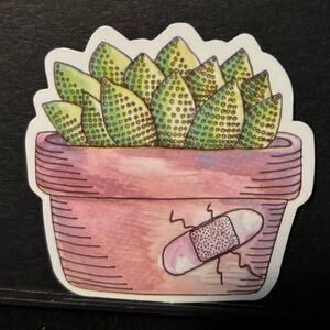 BAND-AID POTTED PLANT STICKER